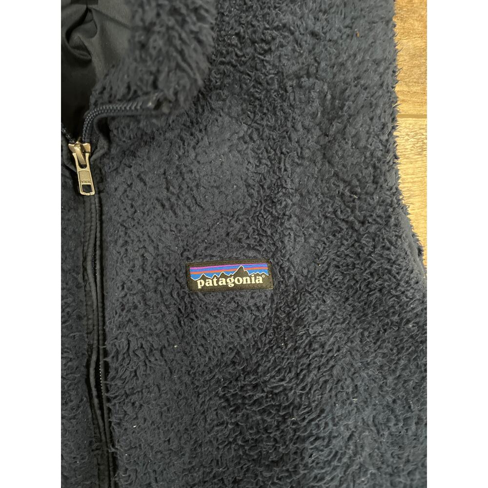 Patagonia Los Gatos Fleece Vest Large Navy Blue Full Zip - Picture 4 of 8